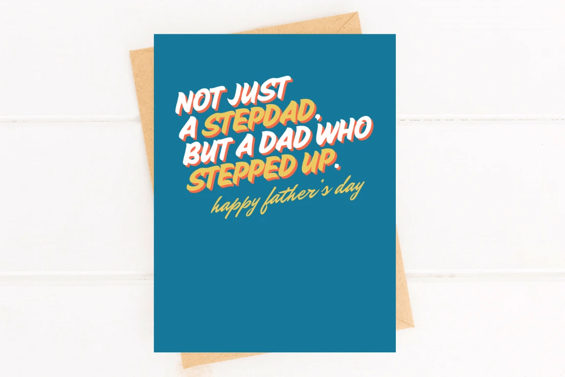 Sweet Father's Day Card for Step Dad Card for Father Figure by Five Dot Post