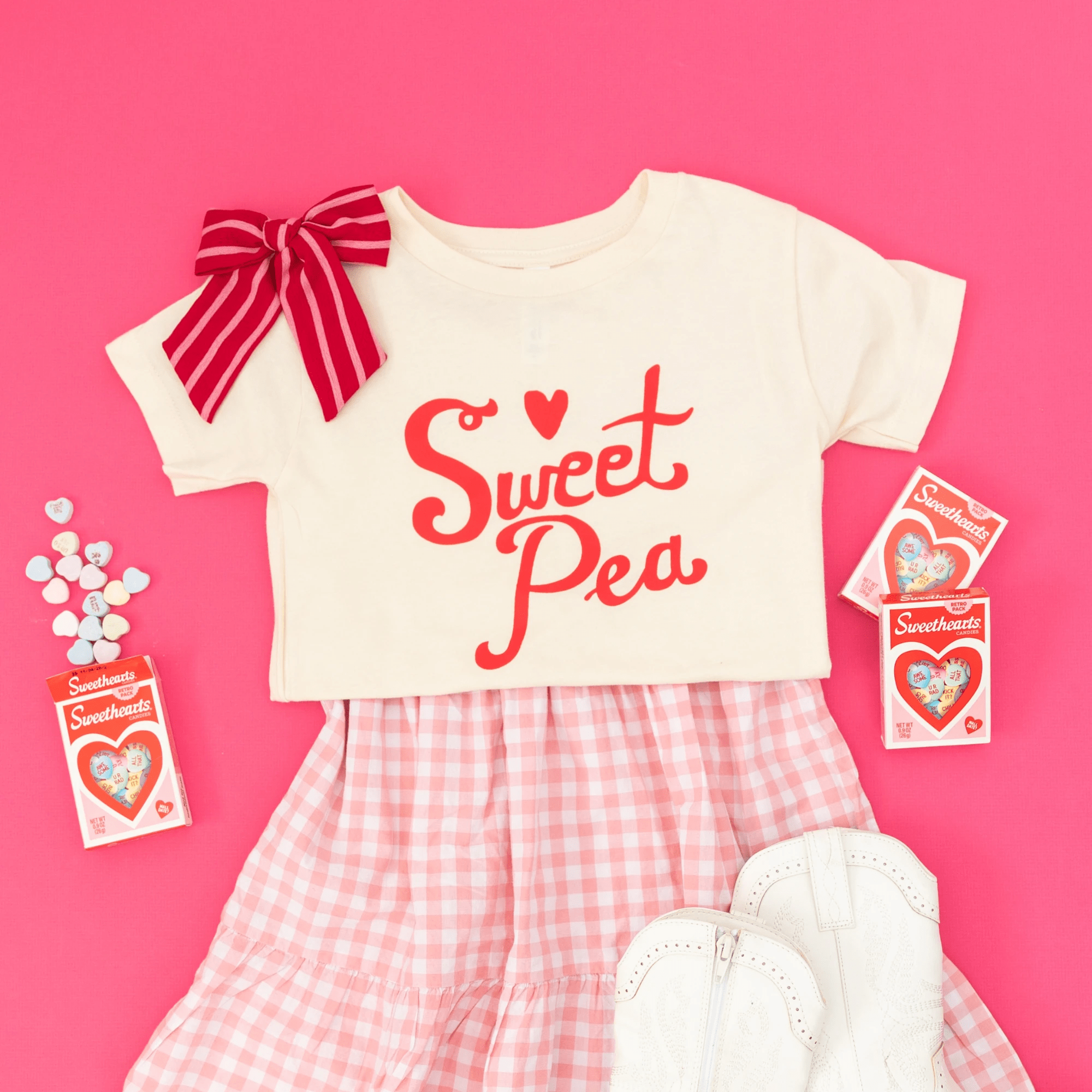 Sweet Pea toddler and youth tee shirt, Valentine's Day collection by Benny and Ray Apparel