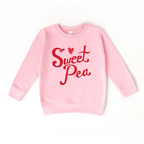 Sweet Pea toddler or youth Sweater, Valentine's Day collection by Benny and Ray Apparel