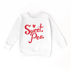 Sweet Pea toddler or youth Sweater, Valentine's Day collection by Benny and Ray Apparel