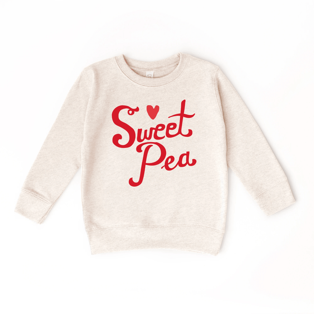 Sweet Pea toddler or youth Sweater, Valentine's Day collection by Benny and Ray Apparel