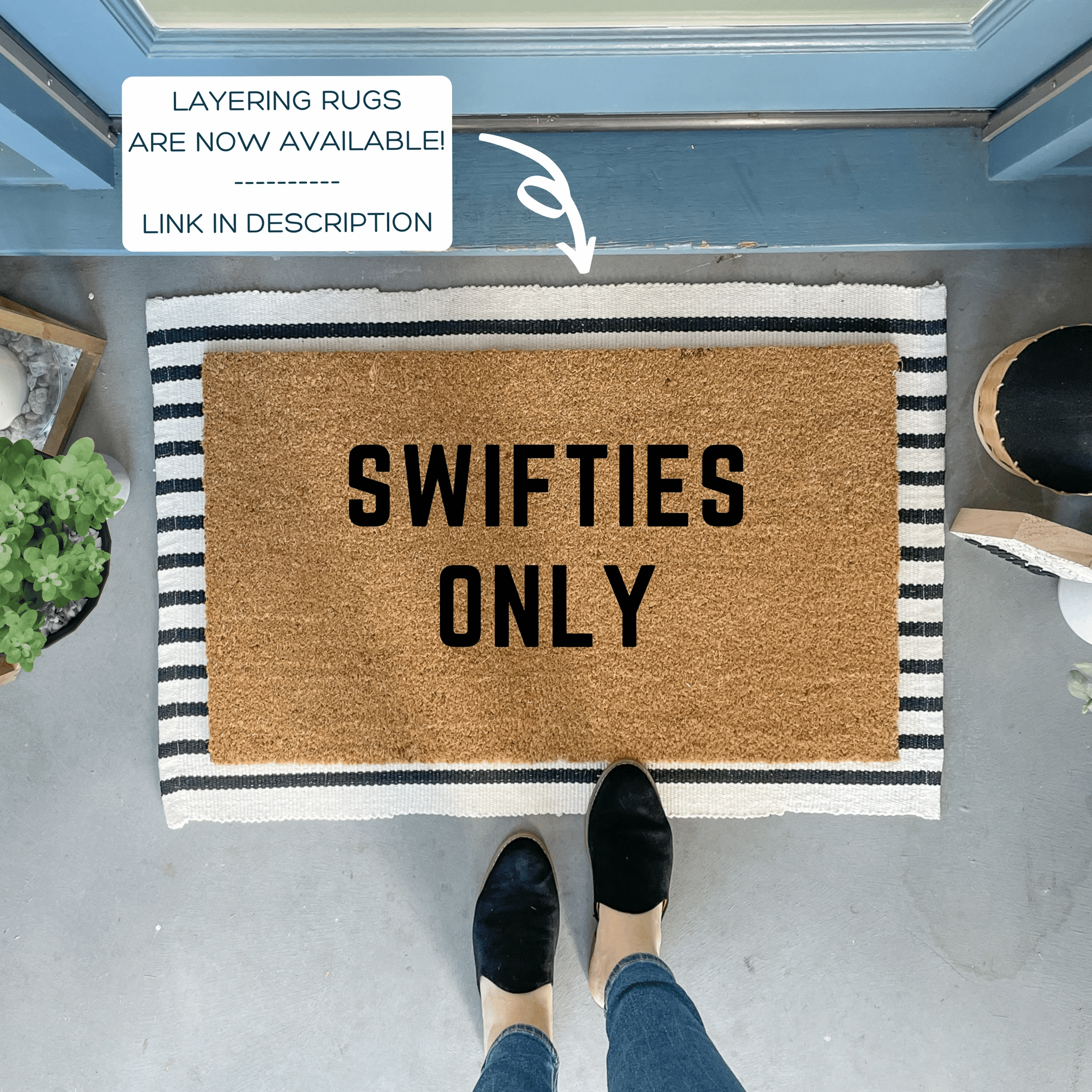 Swifties Only Funny Door Mat by Nickel Designs Custom Doormats