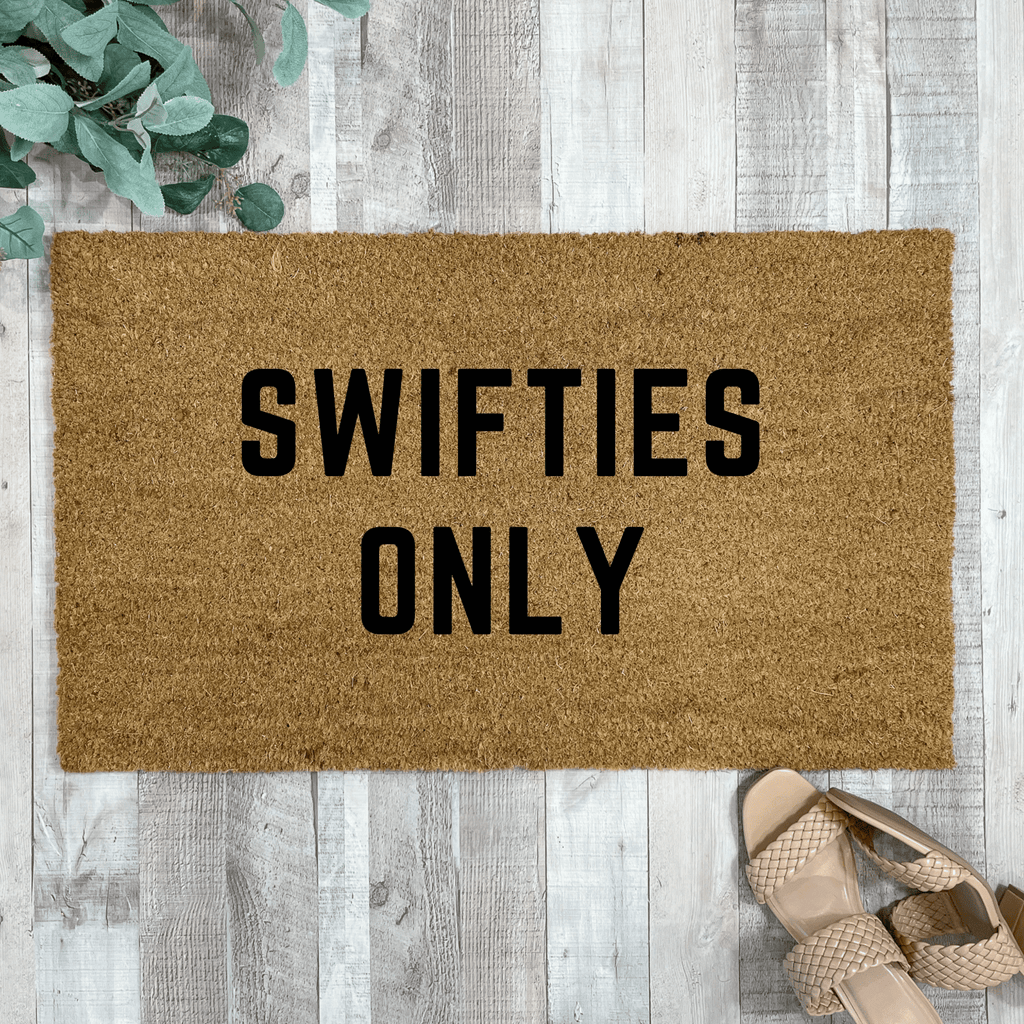 Swifties Only Funny Door Mat by Nickel Designs Custom Doormats