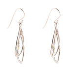 Swirled Sterling Silver Drop Earrings