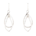 Swirled Sterling Silver Drop Earrings