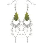 Swirls Chandelier Stone Earrings
