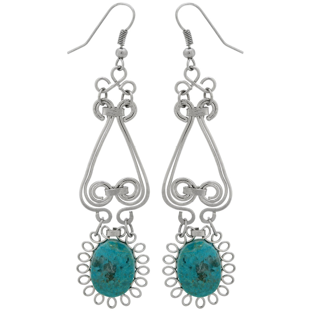 Swirls & Sunburst Stone Earrings Earrings - Fashion La Vie Bien Swirls & Sunburst Stone Earrings