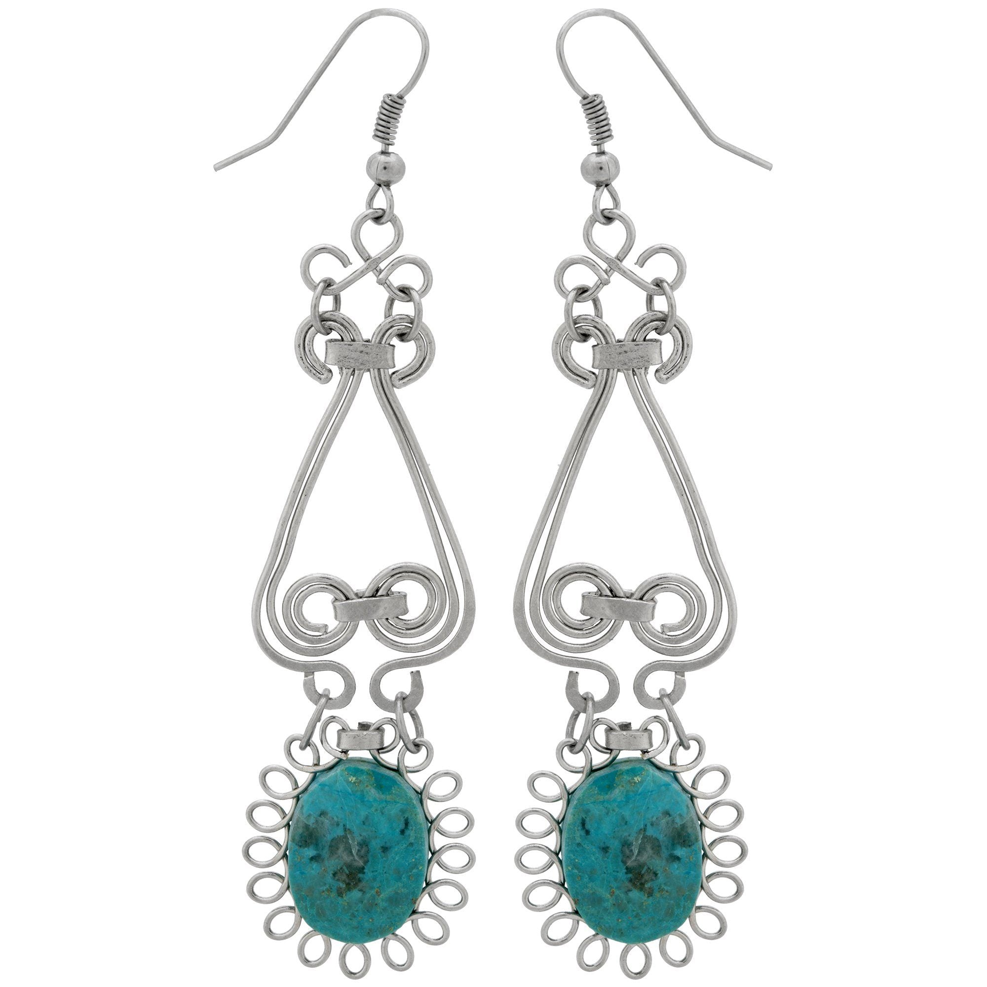 Swirls & Sunburst Stone Earrings Earrings - Fashion La Vie Bien Swirls & Sunburst Stone Earrings