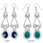 Swirls & Sunburst Stone Earrings Earrings - Fashion La Vie Bien Swirls & Sunburst Stone Earrings