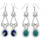 Swirls & Sunburst Stone Earrings Earrings - Fashion La Vie Bien Swirls & Sunburst Stone Earrings