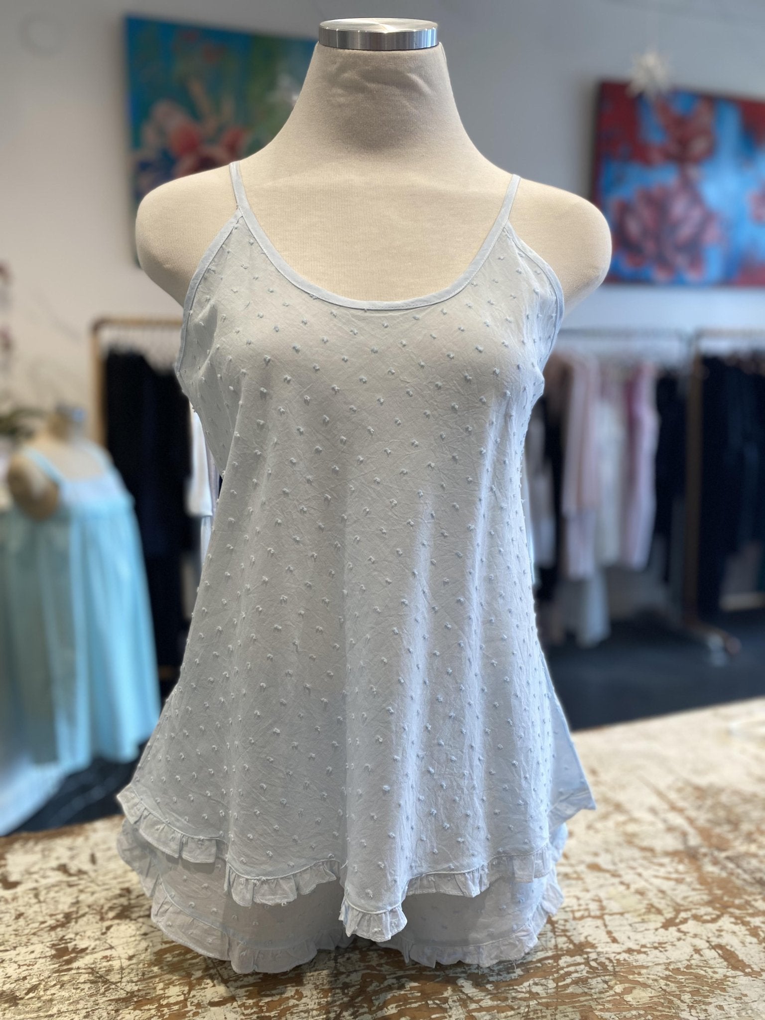 Swiss Dot Camisole and Shorties PAJAMAS La Vie Bien Swiss Dot Camisole and Shorties