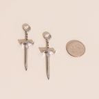 Sword Chunky Huggie Hoop Charms by Oh Clementine
