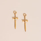 Sword Chunky Huggie Hoop Charms by Oh Clementine