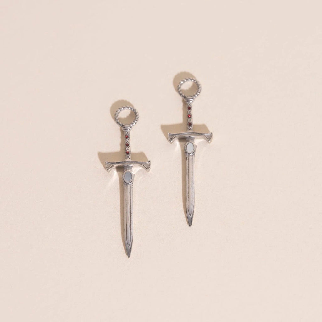 Sword Chunky Huggie Hoop Charms by Oh Clementine