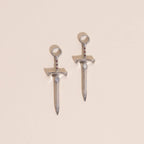 Sword Chunky Huggie Hoop Charms by Oh Clementine