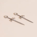 Sword Chunky Huggie Hoop Charms by Oh Clementine