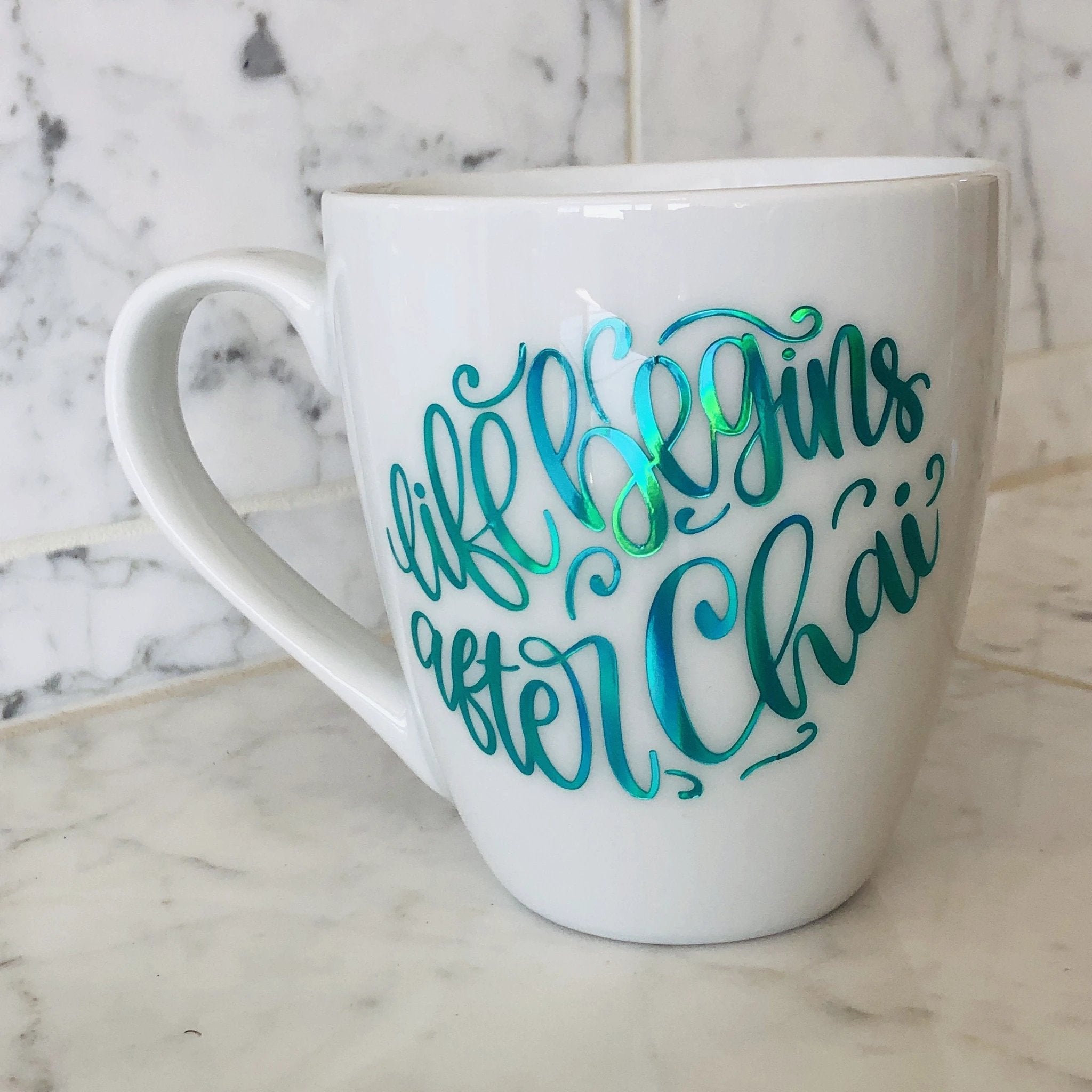 Life begins after Chai Mug by Modern Desi