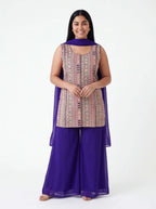 2056 - Embroidered Plazzo suit