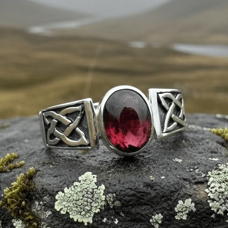 Syra Celtic Knot Ring in Sterling Silver Ring La Vie Bien Syra Celtic Knot Ring in Sterling Silver