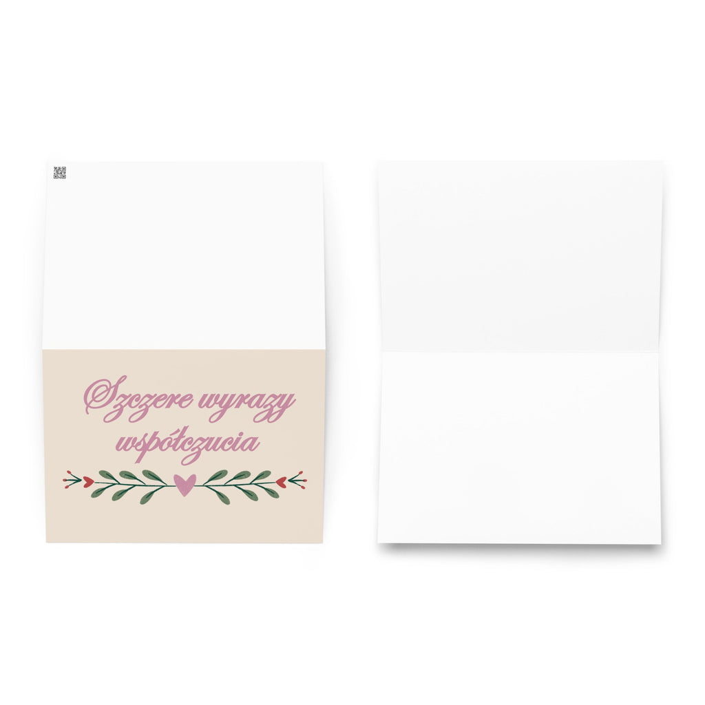 Szczere wyrazy współczucia Polish sympathy Greeting card Greeting card La Vie Bien Szczere wyrazy współczucia Polish sympathy Greeting card