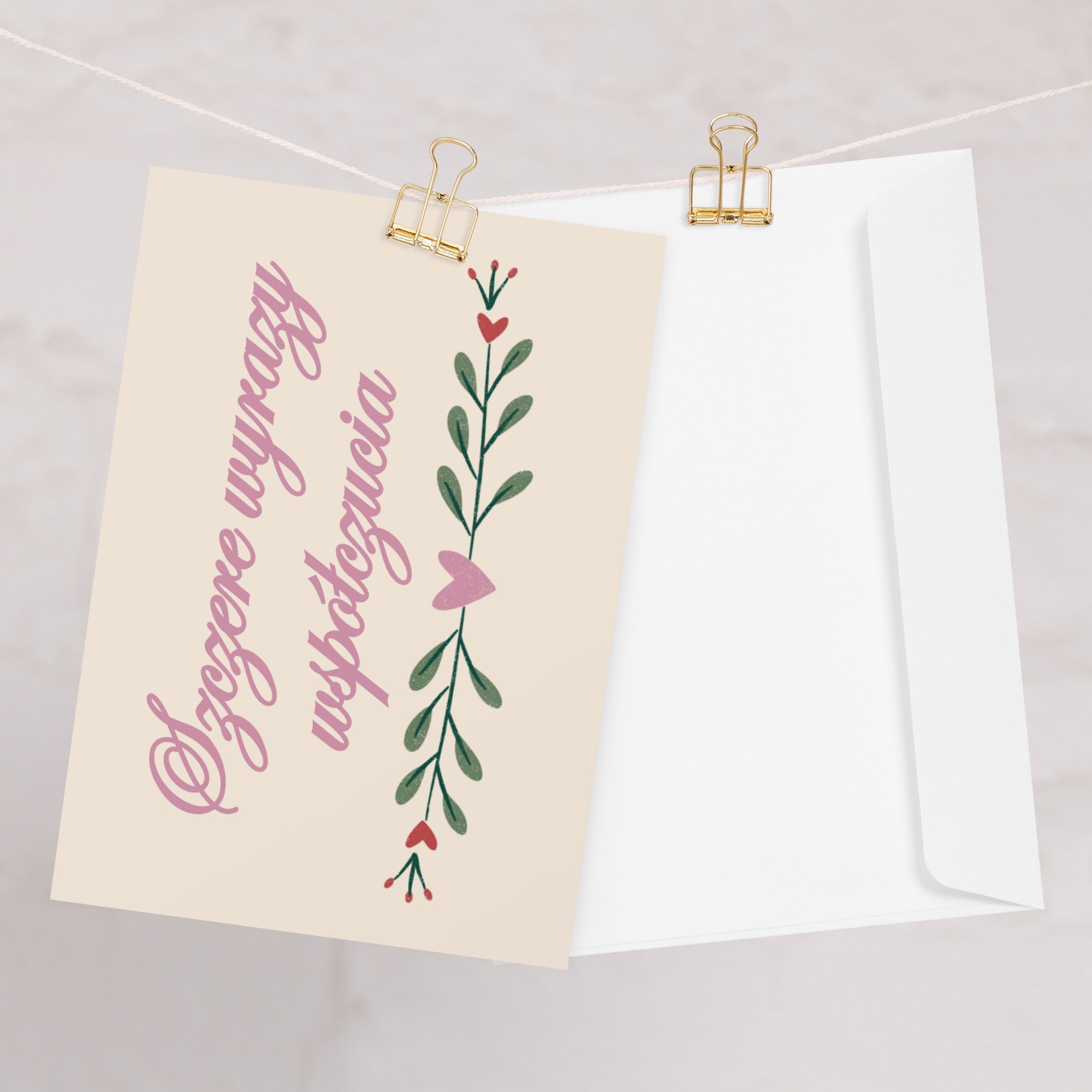 Szczere wyrazy współczucia Polish sympathy Greeting card Greeting card La Vie Bien Szczere wyrazy współczucia Polish sympathy Greeting card