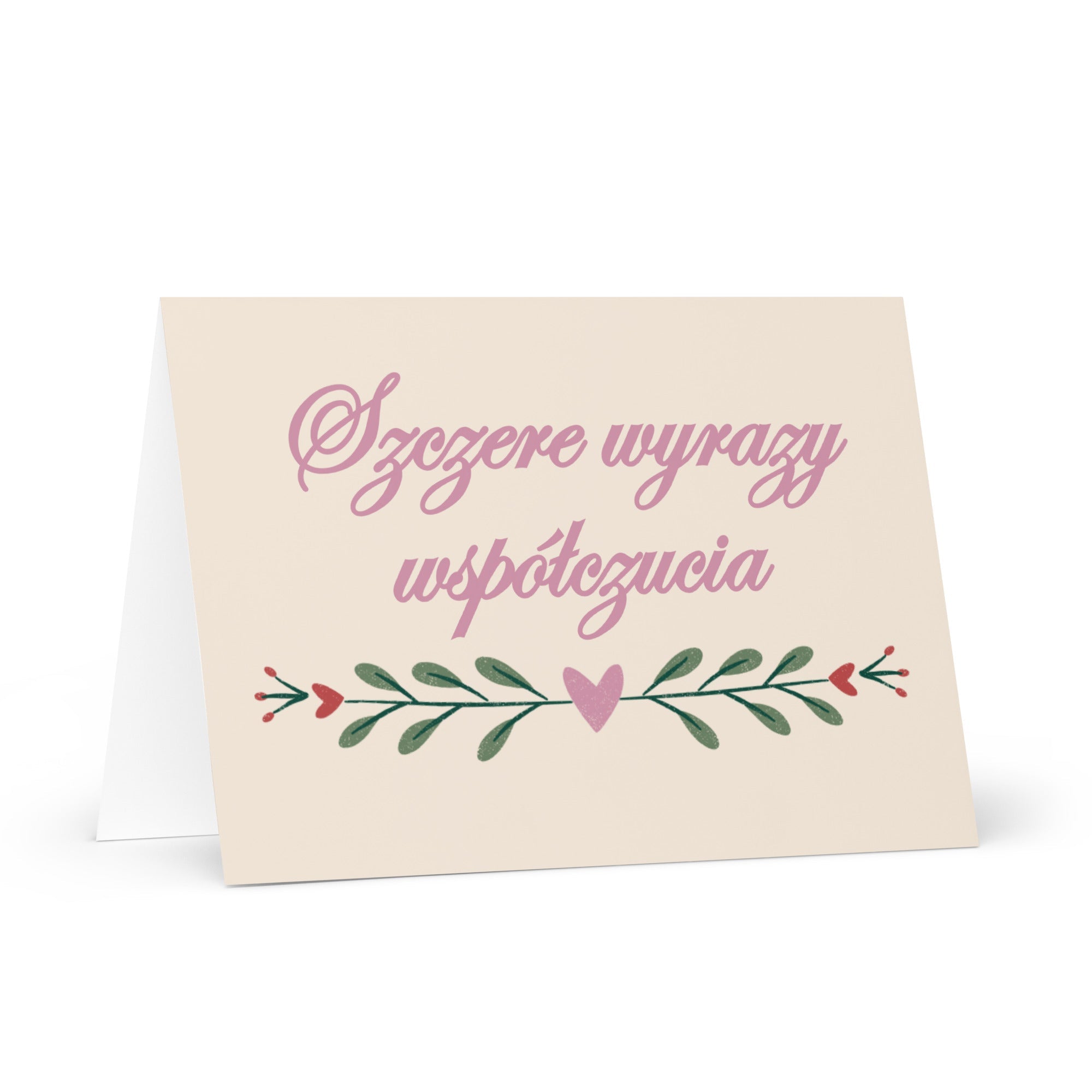 Szczere wyrazy współczucia Polish sympathy Greeting card Greeting card La Vie Bien Szczere wyrazy współczucia Polish sympathy Greeting card