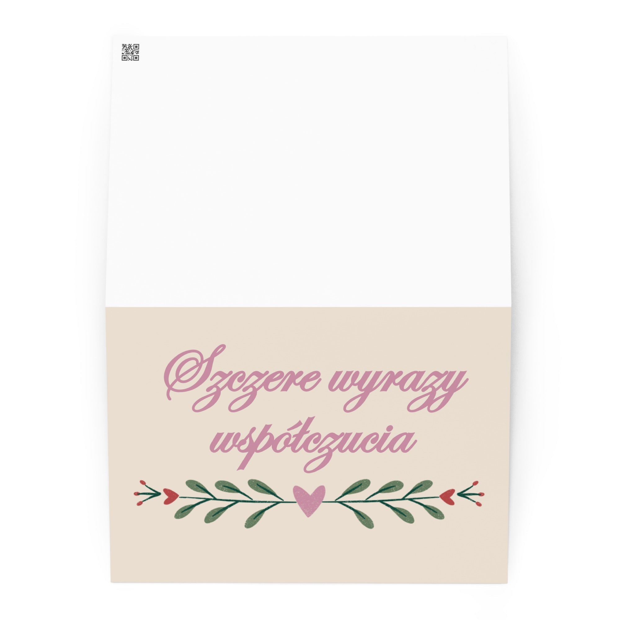 Szczere wyrazy współczucia Polish sympathy Greeting card Greeting card La Vie Bien Szczere wyrazy współczucia Polish sympathy Greeting card