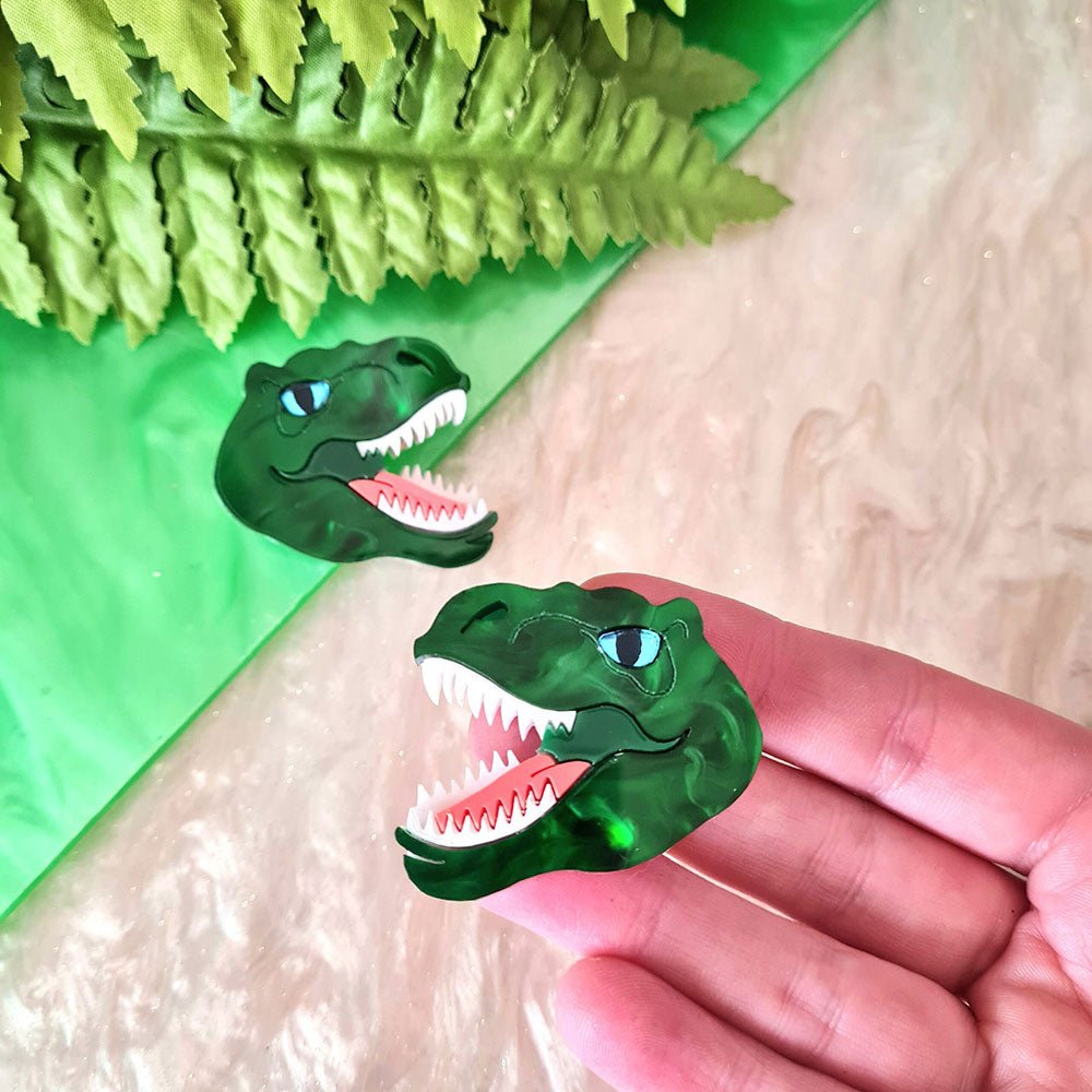 T Rex Dinosaur Brooch Set by Cherryloco Jewellery Brooches La Vie Bien T Rex Dinosaur Brooch Set by Cherryloco Jewellery