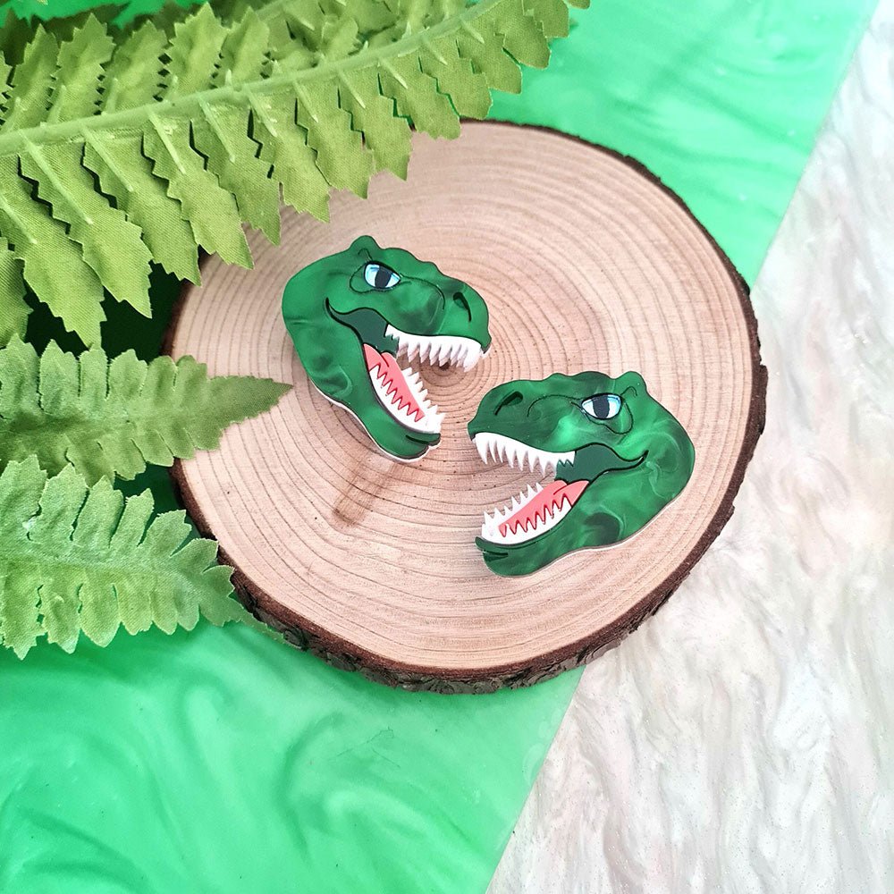 T Rex Dinosaur Brooch Set by Cherryloco Jewellery Brooches La Vie Bien T Rex Dinosaur Brooch Set by Cherryloco Jewellery