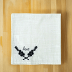 Table Cloth Napkins Set of 4 with Love Embroidery by Vibhsa