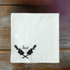 Table Cloth Napkins Set of 4 with Love Embroidery by Vibhsa