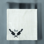 Table Cloth Napkins Set of 4 with Love Embroidery by Vibhsa