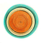 Tabletop Basket Bowl Set - Orange/ Turquoise/ White La Vie Bien Tabletop Basket Bowl Set - Orange/ Turquoise/ White