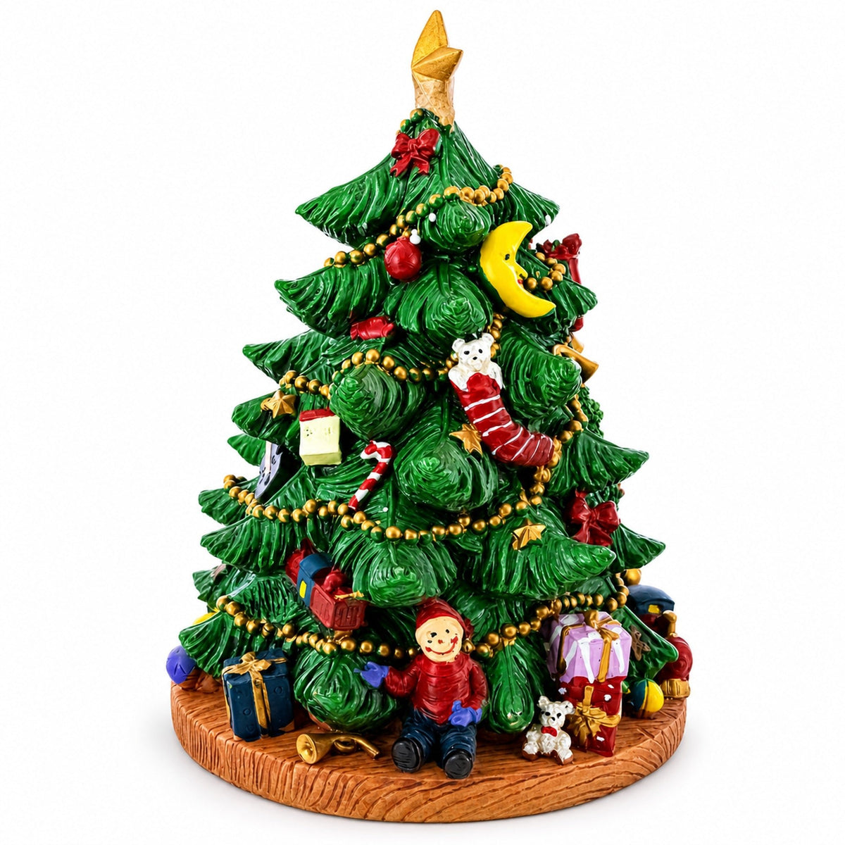 Tabletop Tree Spinning Musical Christmas Figurine Musical Figurines > Tabletop Christmas Trees La Vie Bien Tabletop Tree Spinning Musical Christmas Figurine