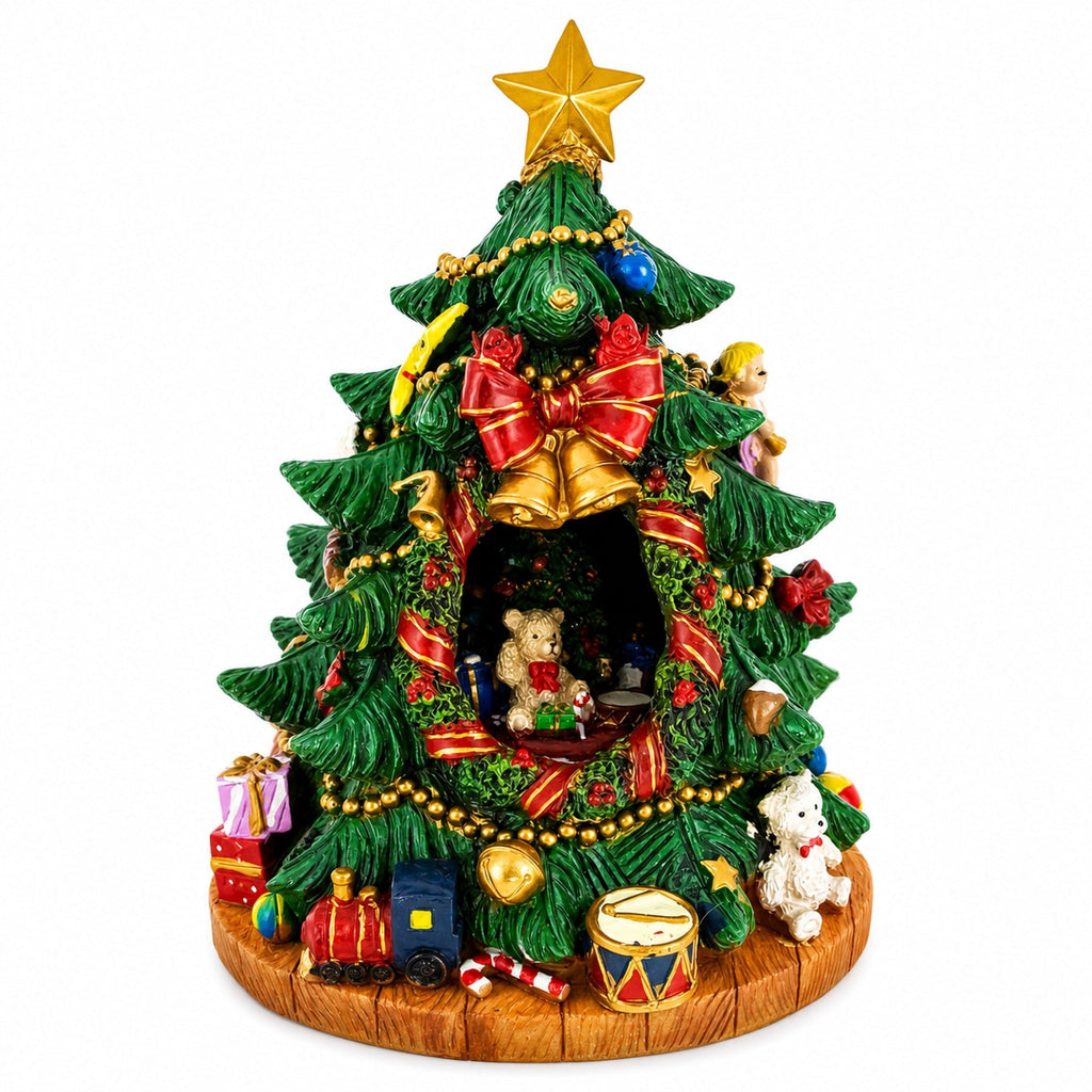 Tabletop Tree Spinning Musical Christmas Figurine Musical Figurines > Tabletop Christmas Trees La Vie Bien Tabletop Tree Spinning Musical Christmas Figurine
