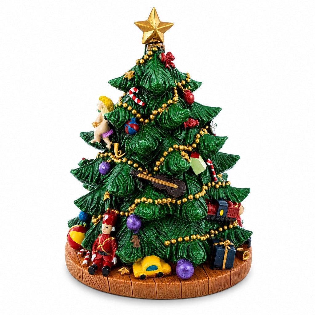 Tabletop Tree Spinning Musical Christmas Figurine Musical Figurines > Tabletop Christmas Trees La Vie Bien Tabletop Tree Spinning Musical Christmas Figurine