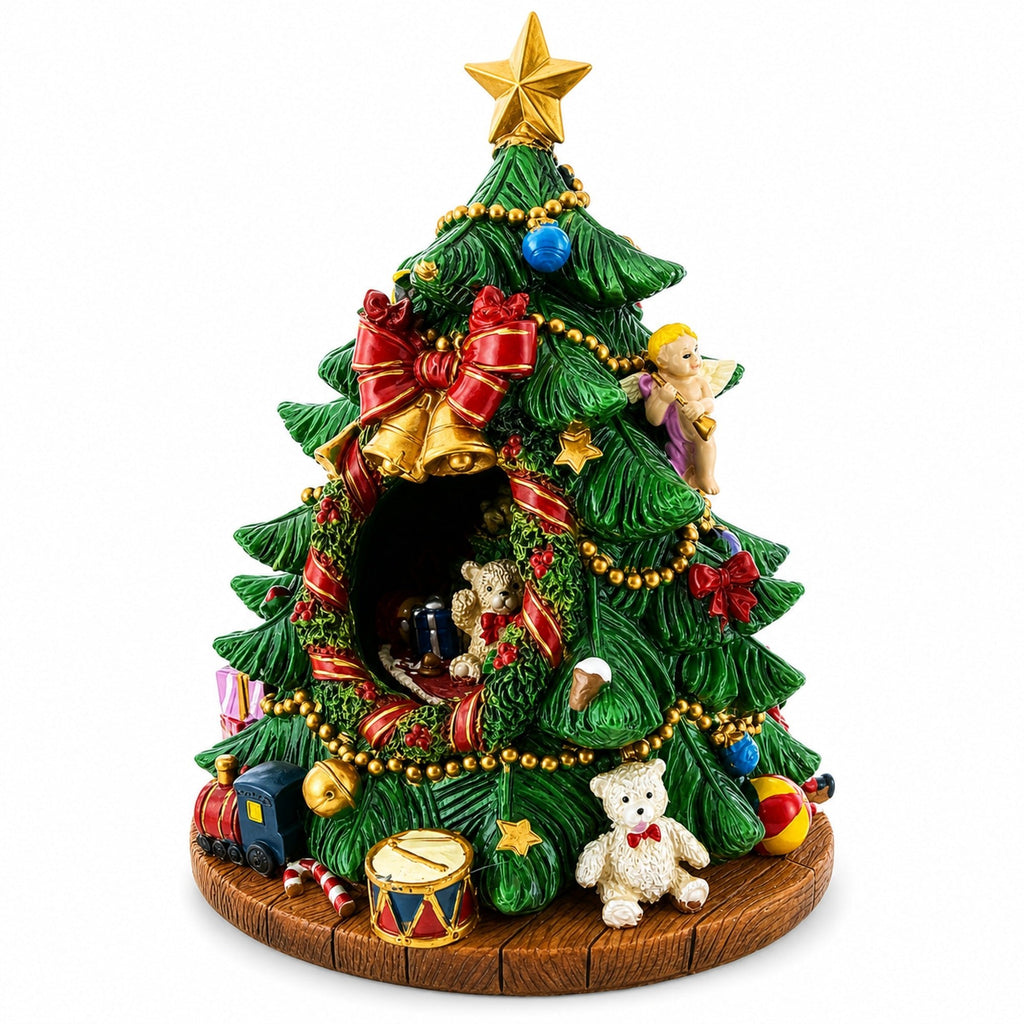 Tabletop Tree Spinning Musical Christmas Figurine Musical Figurines > Tabletop Christmas Trees La Vie Bien Tabletop Tree Spinning Musical Christmas Figurine