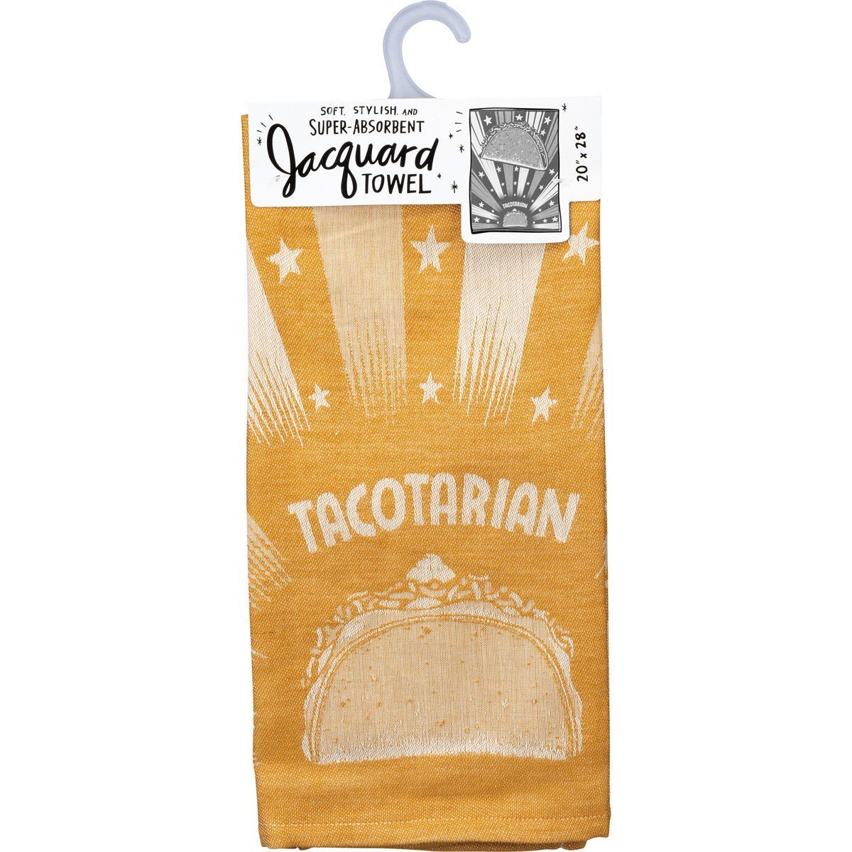 Tacotarian Woven Bright Funny Snarky Dish Cloth Towel | Ultra Soft and Absorbent Jacquard | All-Over Design | Unfolds 20" x 28" | Giftable Dish Towel La Vie Bien Tacotarian Woven Bright Funny Snarky Dish Cloth Towel | Ultra Soft and Absorbent Jacquard | All-Over Design | Unfolds 20" x 28" | Giftable