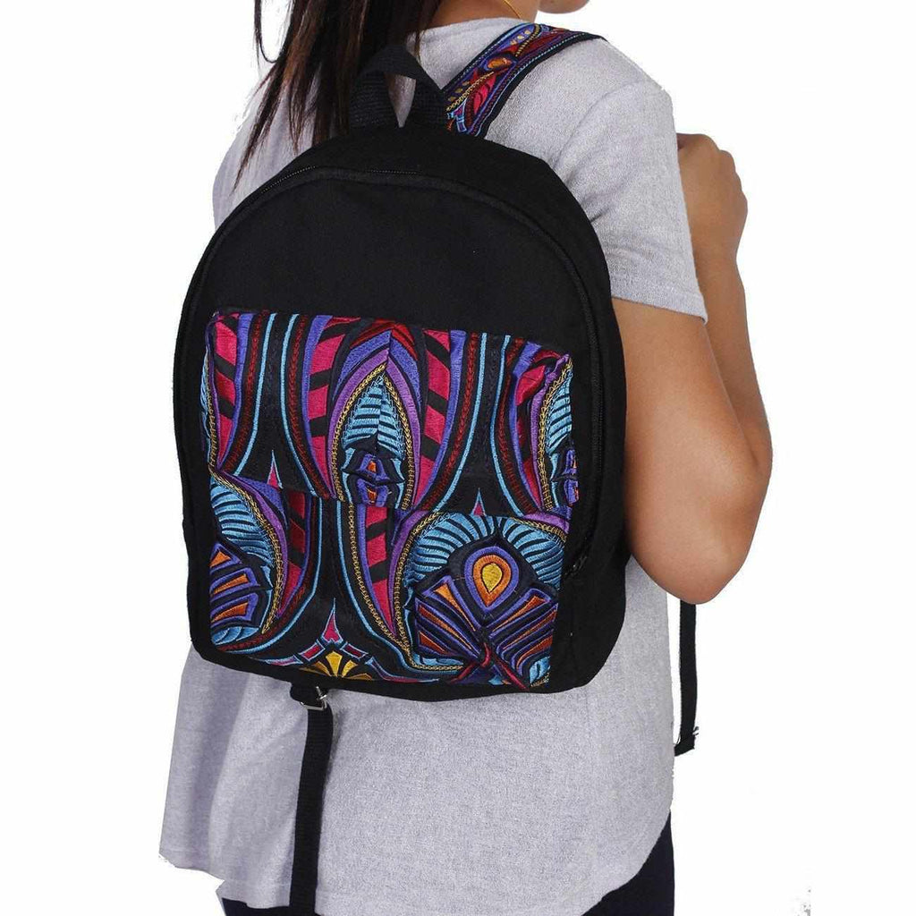 Tahj Embroidered Backpack - Thailand Bags La Vie Bien Tahj Embroidered Backpack - Thailand