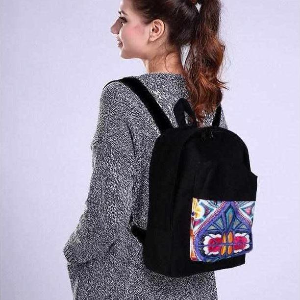 Tahj Embroidered Backpack - Thailand Bags La Vie Bien Tahj Embroidered Backpack - Thailand