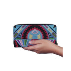 Tahj Embroidered Boho Blue Wallet - Thailand Wallets La Vie Bien Tahj Embroidered Boho Blue Wallet - Thailand