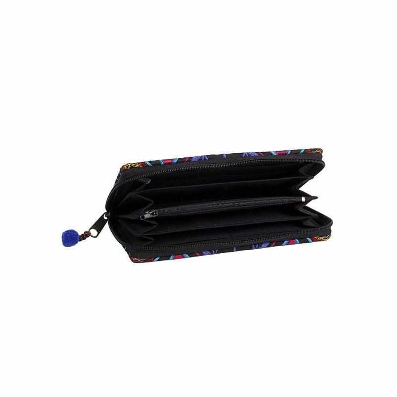 Tahj Embroidered Hmong Wallet - Thailand Bags La Vie Bien Tahj Embroidered Hmong Wallet - Thailand