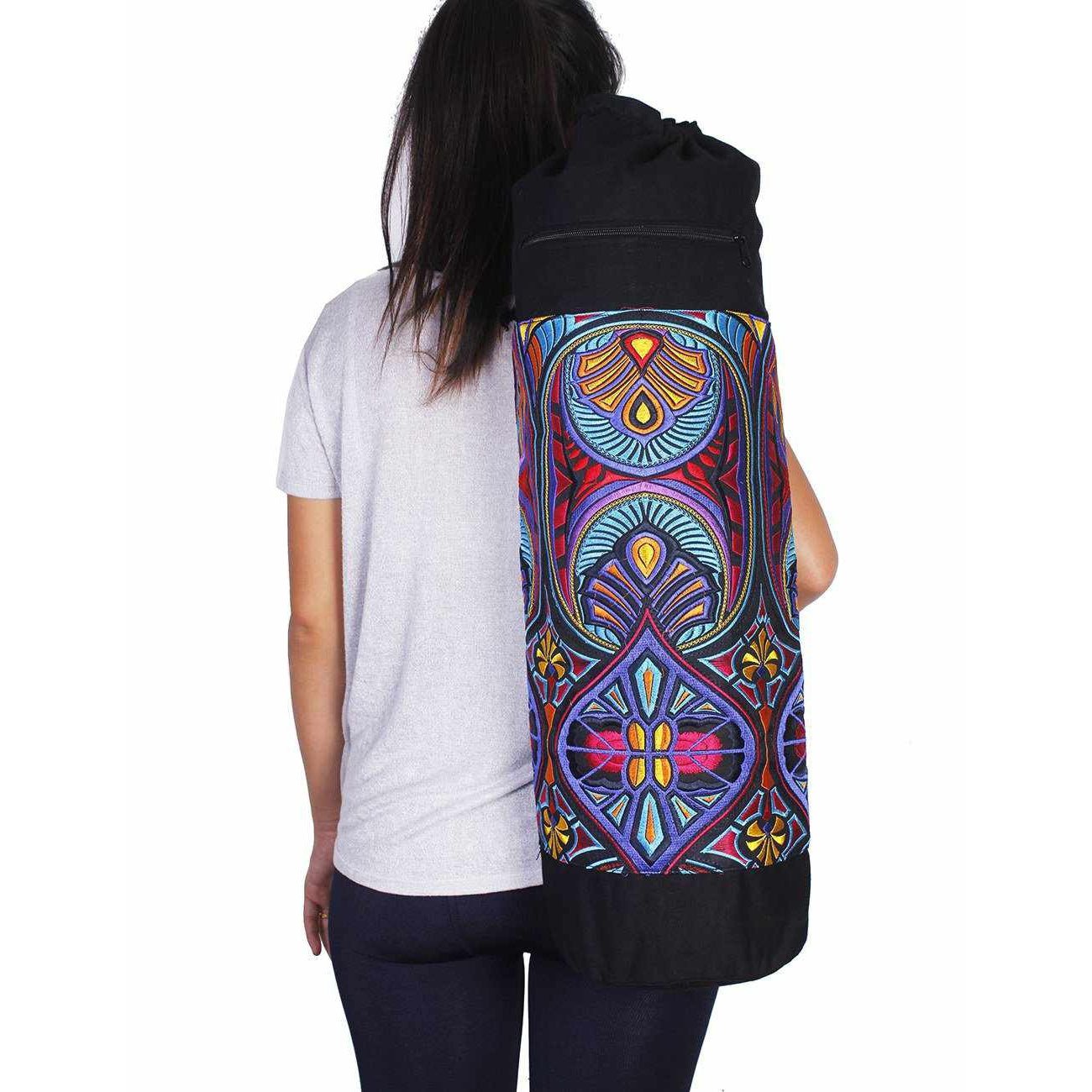 Tahj Embroidered Hmong Yoga Bag - Thailand Bags La Vie Bien Tahj Embroidered Hmong Yoga Bag - Thailand