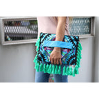 Tahj Embroidered Tassel Computer Cover Clutch - Thailand Bags La Vie Bien Tahj Embroidered Tassel Computer Cover Clutch - Thailand