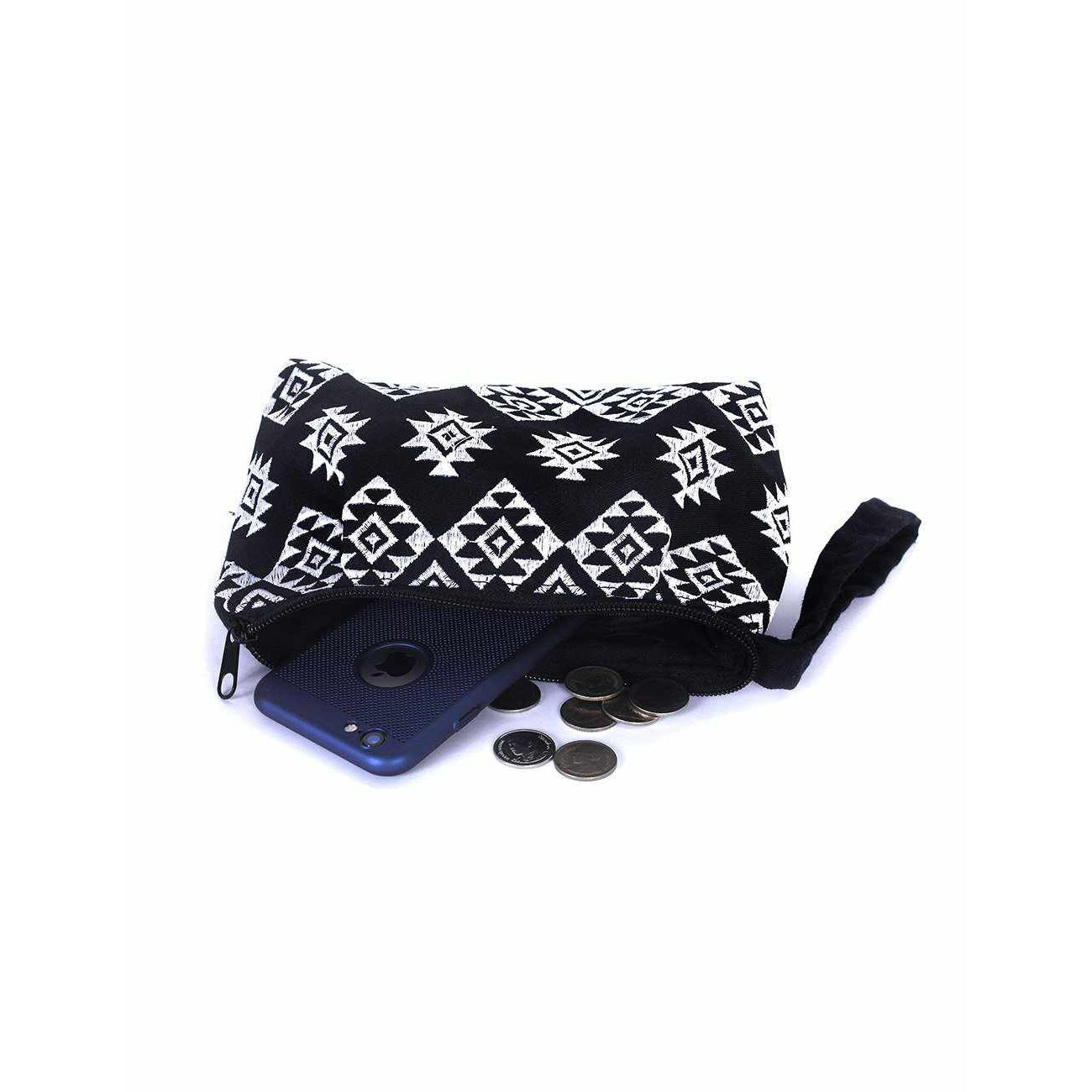 Tahj Small Embroidered Wristlet - Thailand Bags La Vie Bien Tahj Small Embroidered Wristlet - Thailand