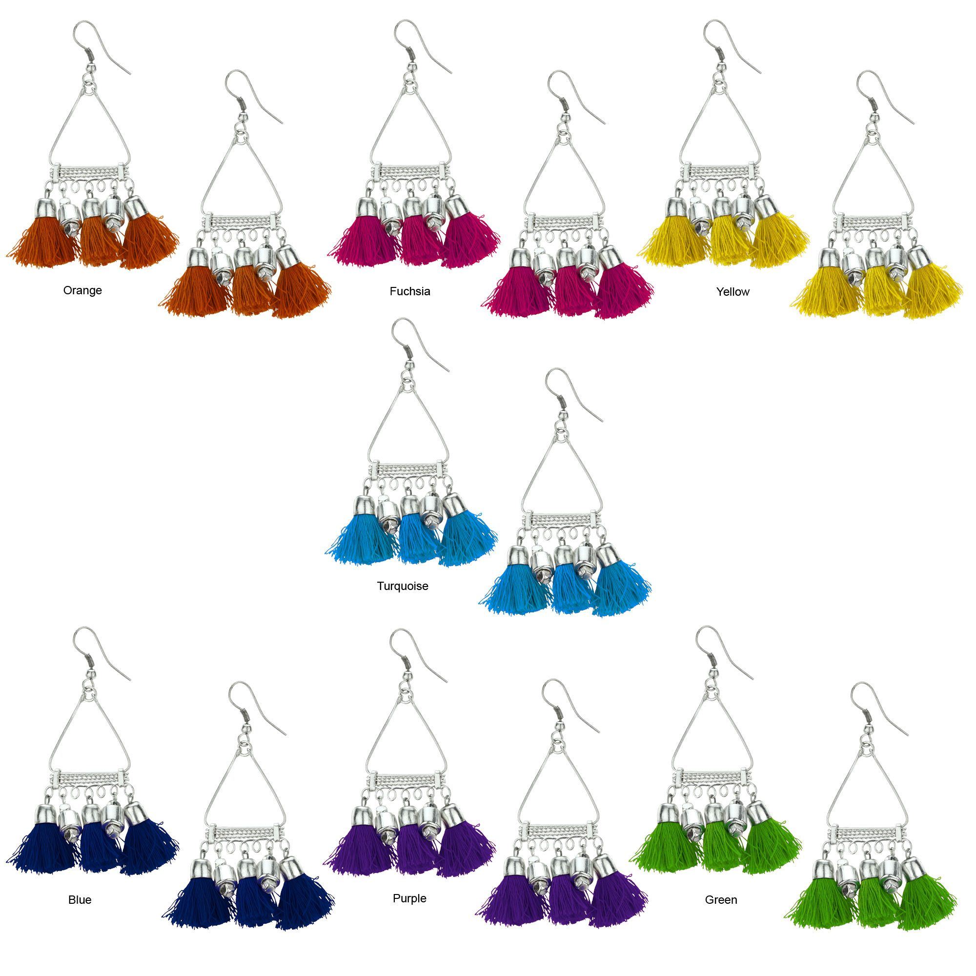 Taj Tassel Earrings Earrings - Fashion La Vie Bien Taj Tassel Earrings