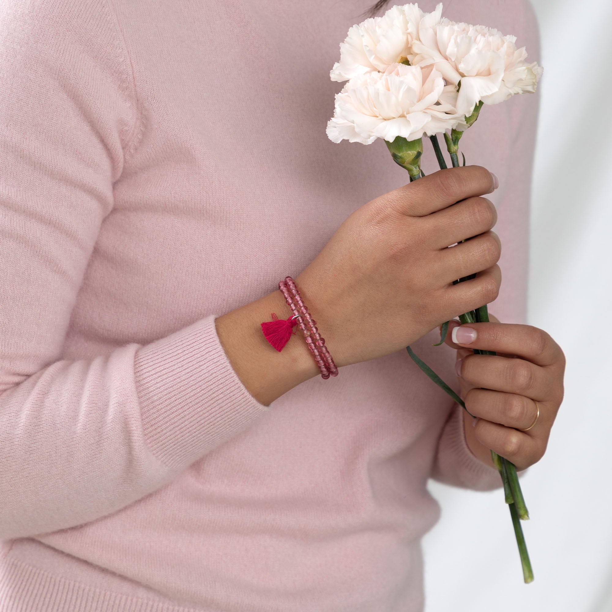 Taj Tassel Glass Bead Bracelet Bracelets - Fashion La Vie Bien Taj Tassel Glass Bead Bracelet