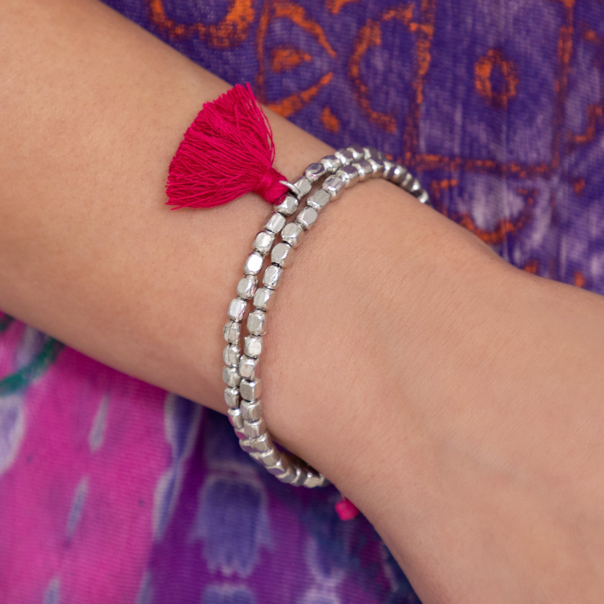 Taj Tassel Metal Bead Bracelet Bracelets - Fashion La Vie Bien Taj Tassel Metal Bead Bracelet