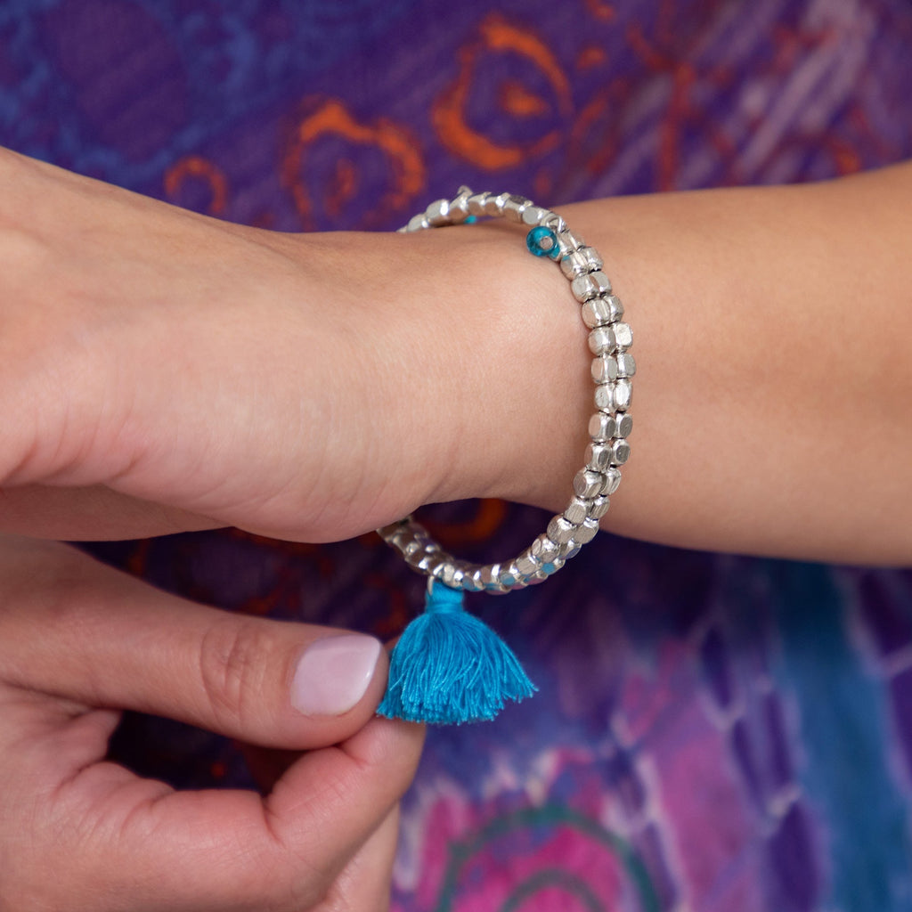 Taj Tassel Metal Bead Bracelet Bracelets - Fashion La Vie Bien Taj Tassel Metal Bead Bracelet