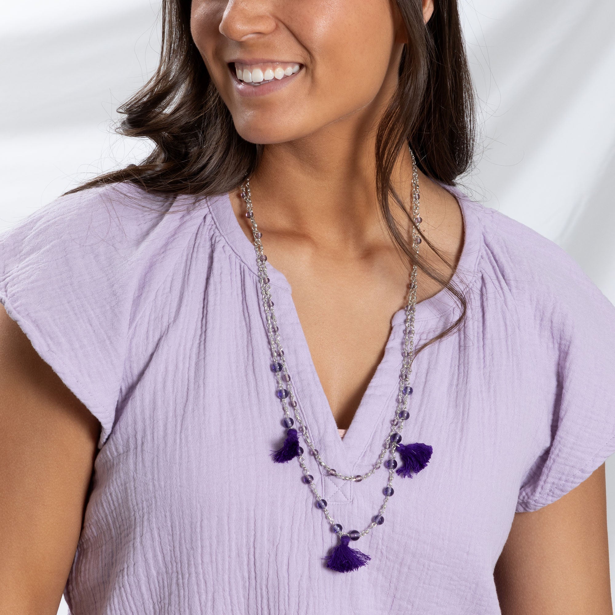 Taj Tassel Necklace Necklaces - Fashion La Vie Bien Taj Tassel Necklace